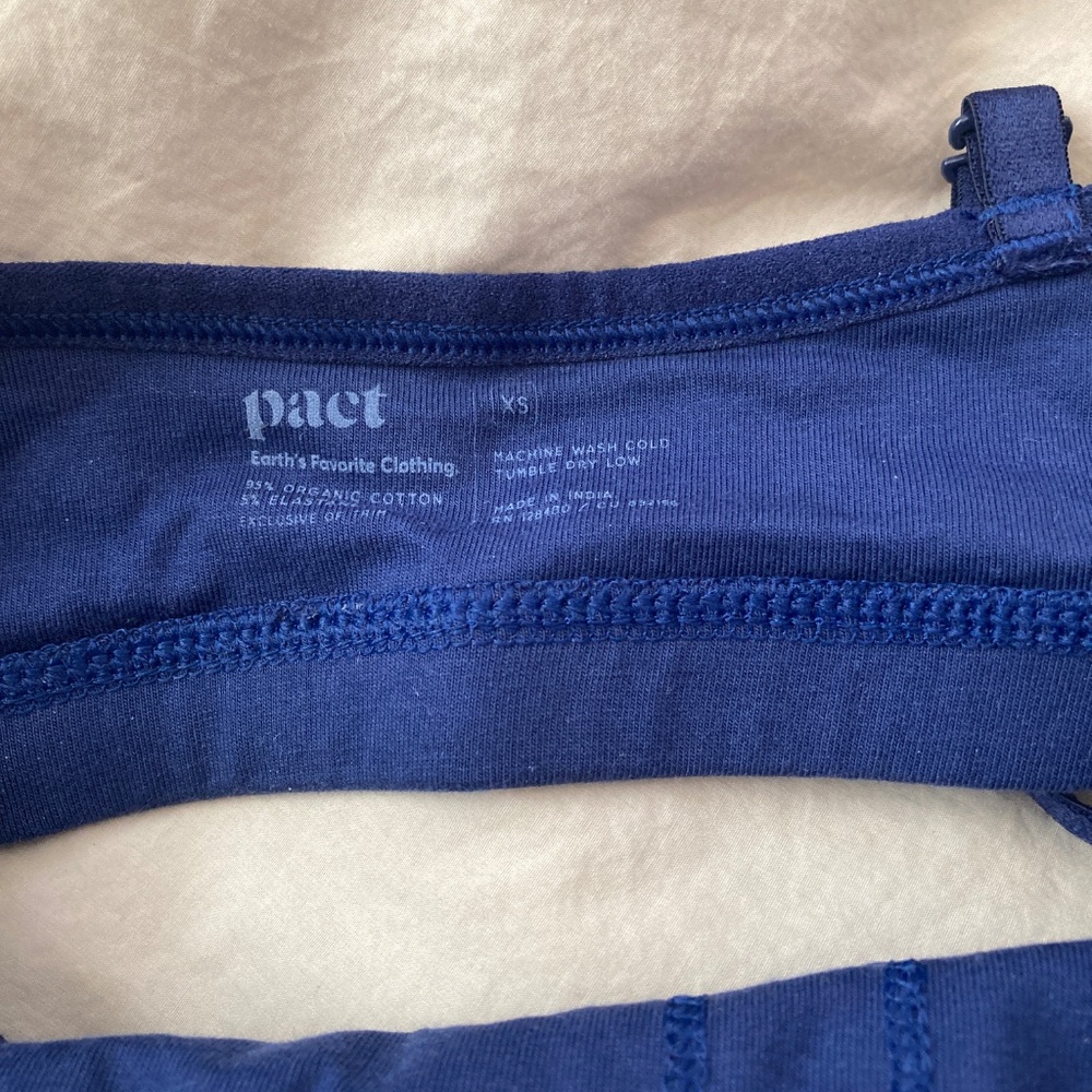 W's NWOT Pact Organic Strappy Scoop Bralette - Picture 2 of 3